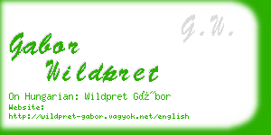 gabor wildpret business card